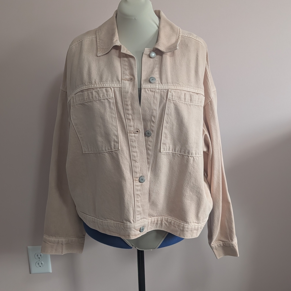 Old Navy Light Pink Oversized Jean Jacket
